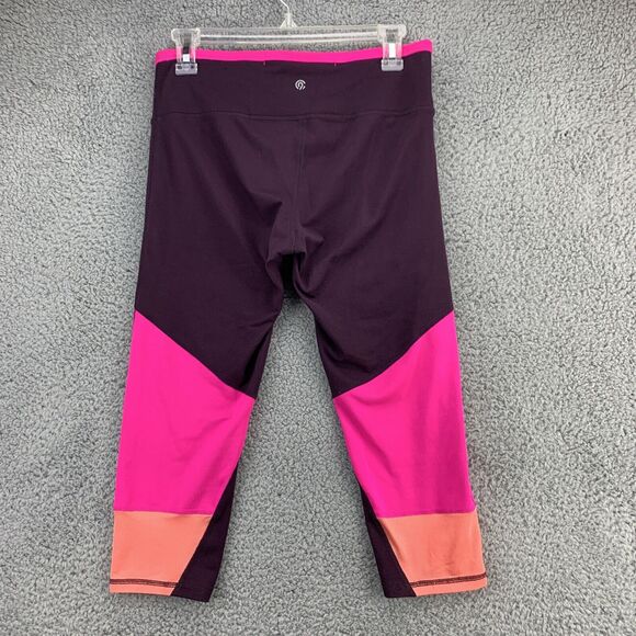 Champion Leggings Medium Multicolor Womens Capri Cropped High Waist No Pocket - Picture 3 of 8